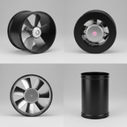Ventilation fan in a black or white ABS housing, product detail 5.