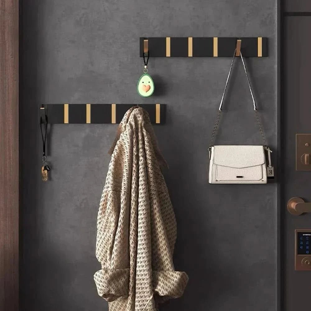 Wall Hook Rack | Foldable Aluminum Design, Space Saving, Black or Gold — product image 4