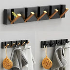 Wall Hook Rack | Foldable Aluminum Design, Space Saving, Black or Gold — product image 5