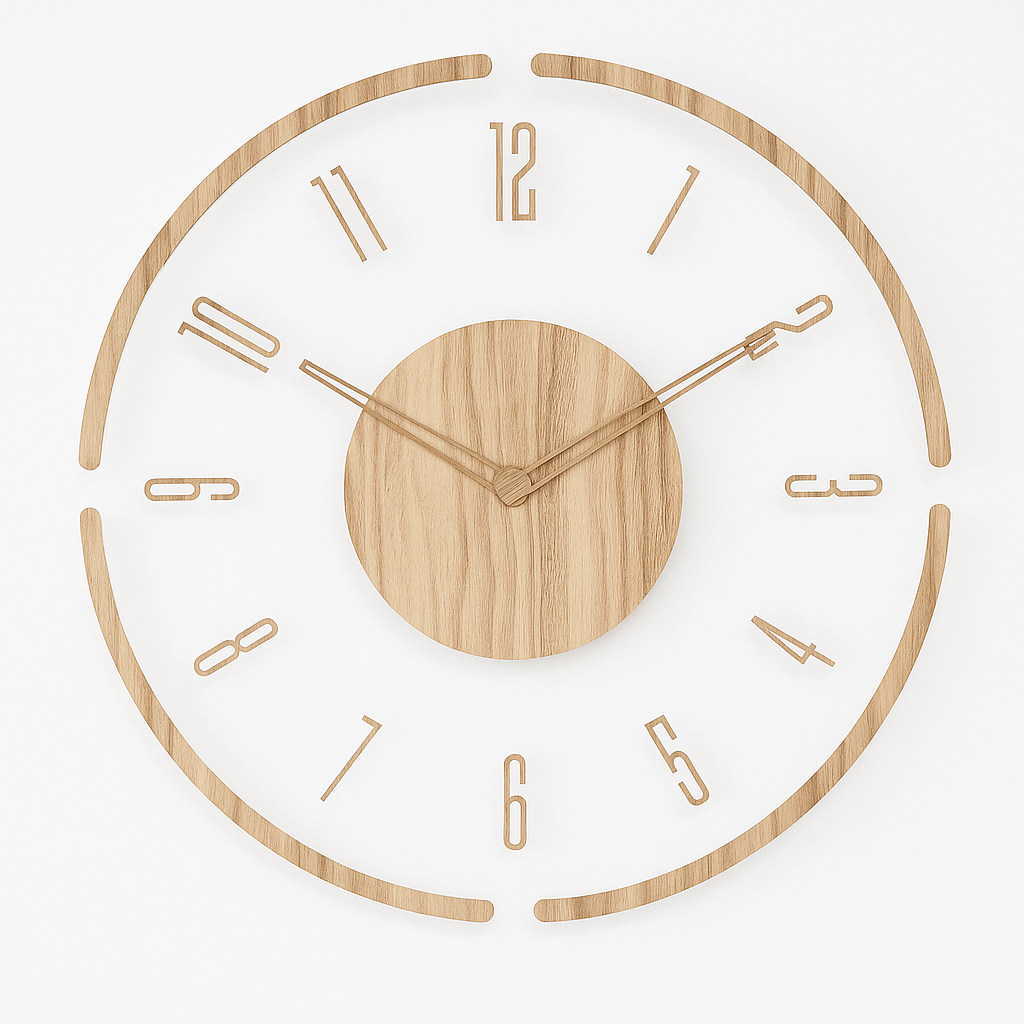 Wooden Wall Clock | Silent Nordic Design, Four Styles — product image 6