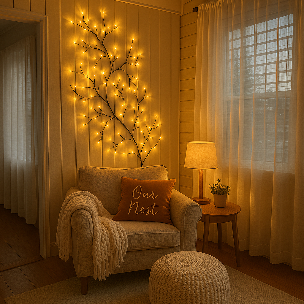 Warm White Willow Branch Light | Dimmable LED Wall And Room Decor image 1