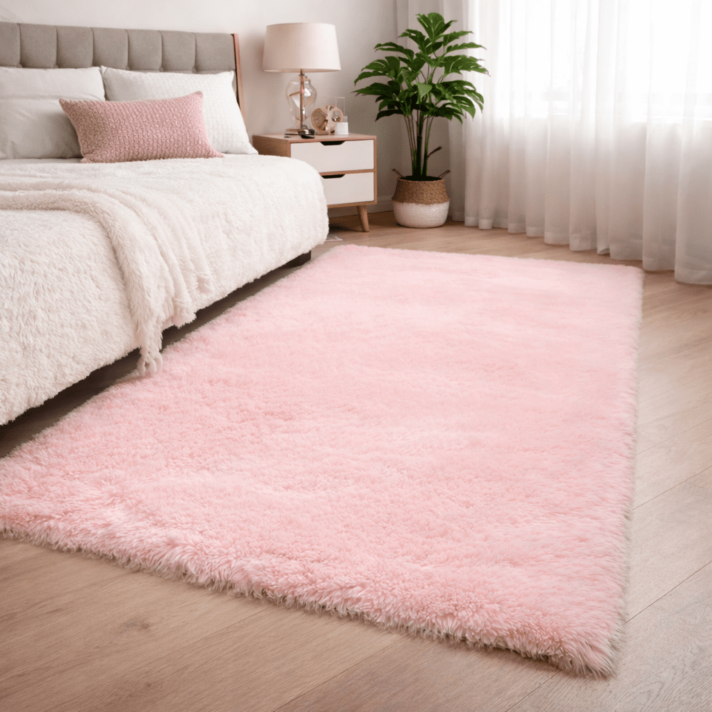 Soft Polyester Area Rug | Plush Surface, Modern Solid Color, Multiple Sizes 1