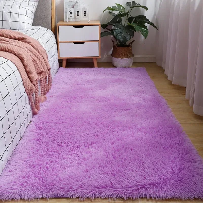 Soft Polyester Area Rug | Plush Surface, Modern Solid Color, Multiple Sizes 4