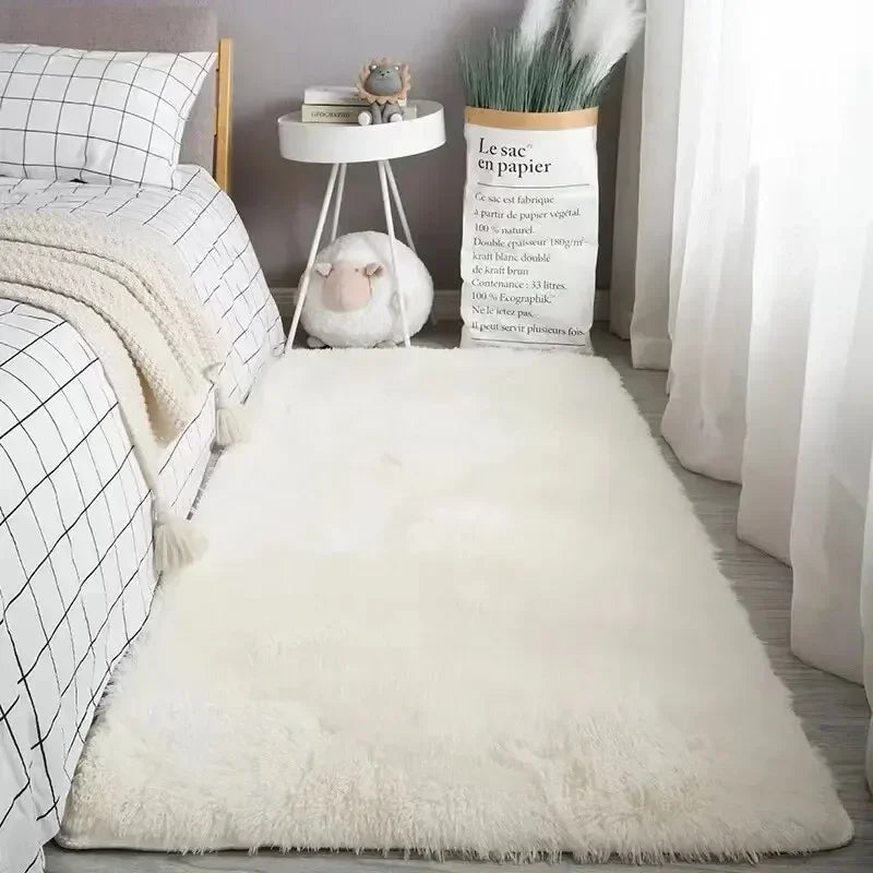 Soft Polyester Area Rug | Plush Surface, Modern Solid Color, Multiple Sizes 3