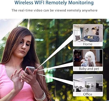 WiFi security camera app viewing illustrated for several rooms