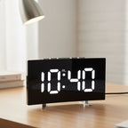Slim LED Alarm Clock | Large Digital Display, Silent Design, Choice of Display Style 2