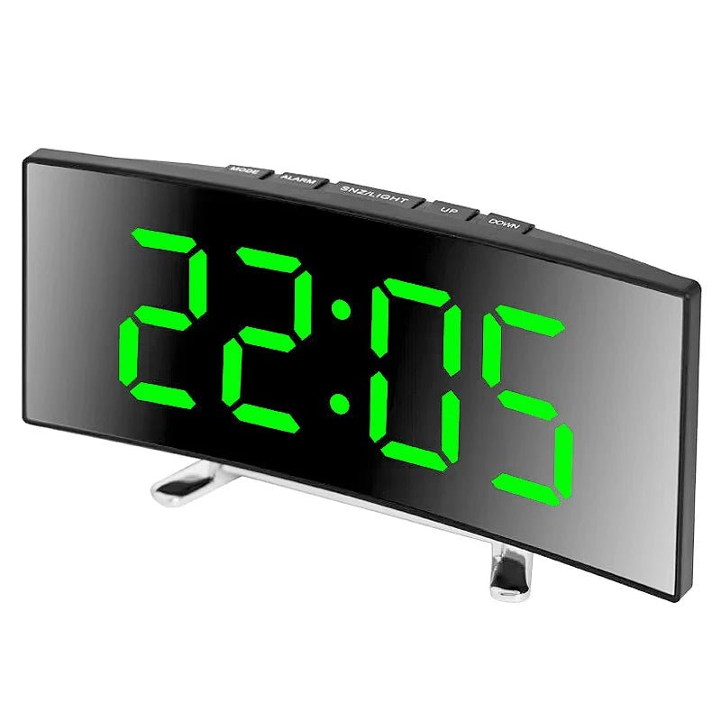 Slim LED Alarm Clock | Large Digital Display, Silent Design, Choice of Display Style 3