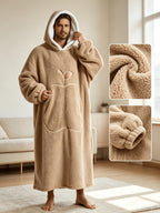 Wearable Blanket Hoodie | Oversized Hooded Polyester Knit, Multiple Colors