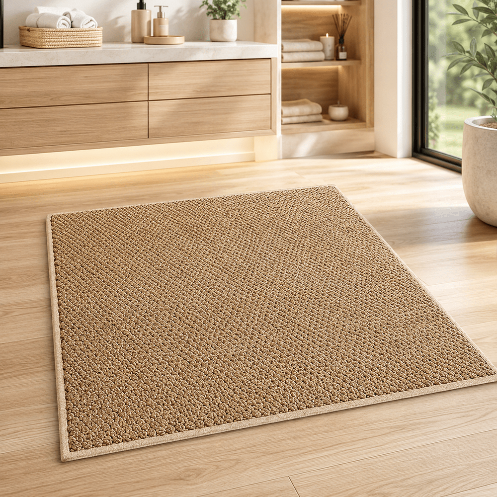 Geometric absorbent door mat in a modern entryway - product image 1