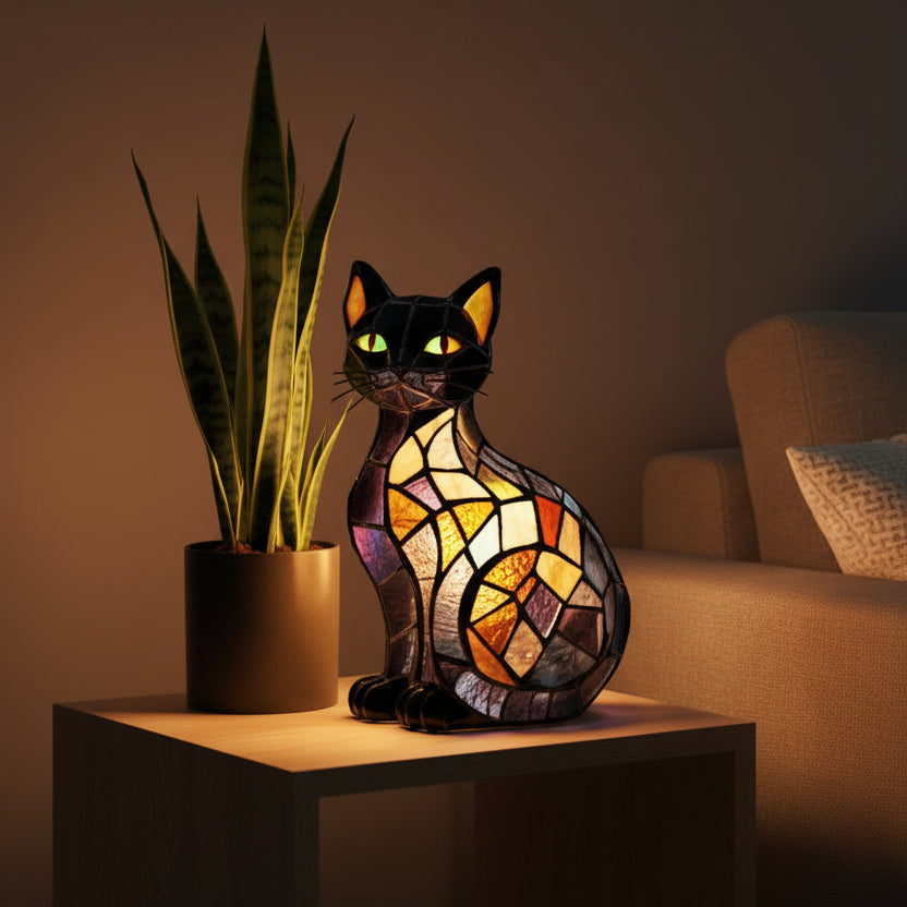 Cat Night Light | Playful LED Silhouette, Silicone, Warm Ambient Glow