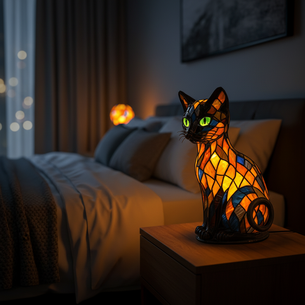 Cat Night Light | Playful LED Silhouette, Silicone, Warm Ambient Glow