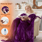 Wearable heated throw blanket 1