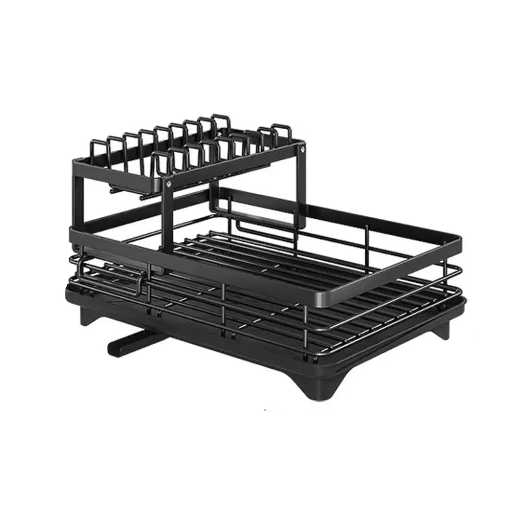 Dish Drying Rack | Foldable Space Saving Design, Stainless Steel, Black Or White