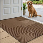 Door Mat | Absorbent Flowing Line Pattern, Polyester And TPR, Three Colors