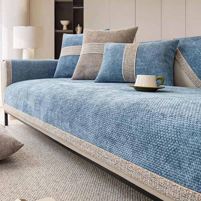 Linen-Look Sofa Cover with non-slip furniture protection — product image 9