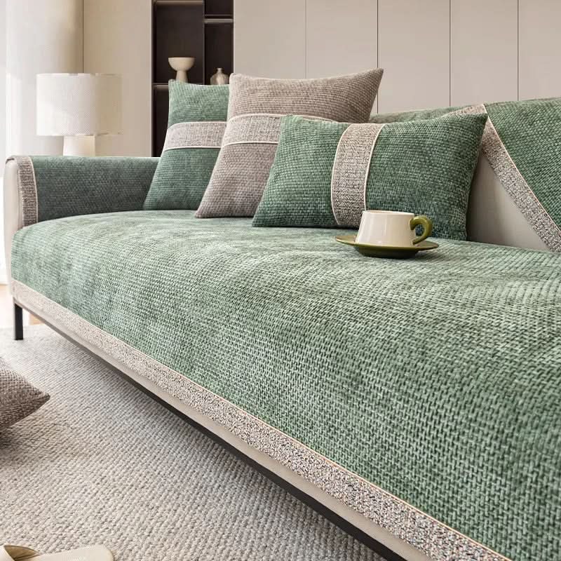 Linen-Look Sofa Cover with non-slip furniture protection — product image 10