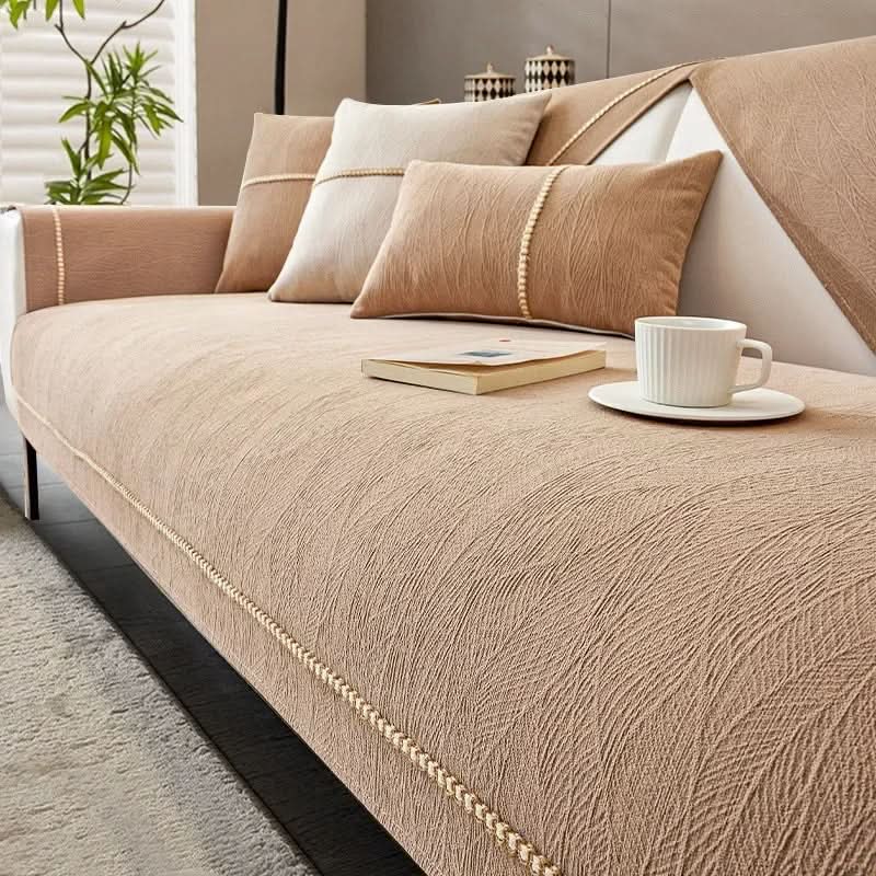 Linen-Look Sofa Cover with non-slip furniture protection — product image 12