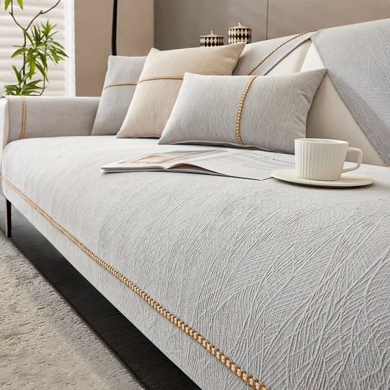 Linen-Look Sofa Cover with non-slip furniture protection — product image 14