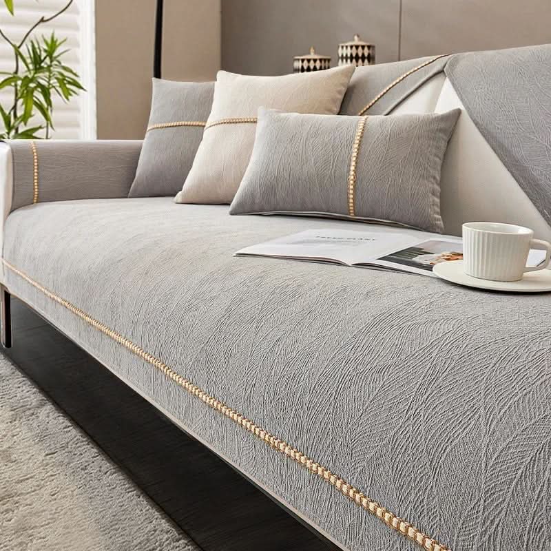 Linen-Look Sofa Cover with non-slip furniture protection — product image 15