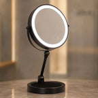 Dual Sided Vanity Mirror - Black