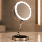 Dual Sided Vanity Mirror - Grey