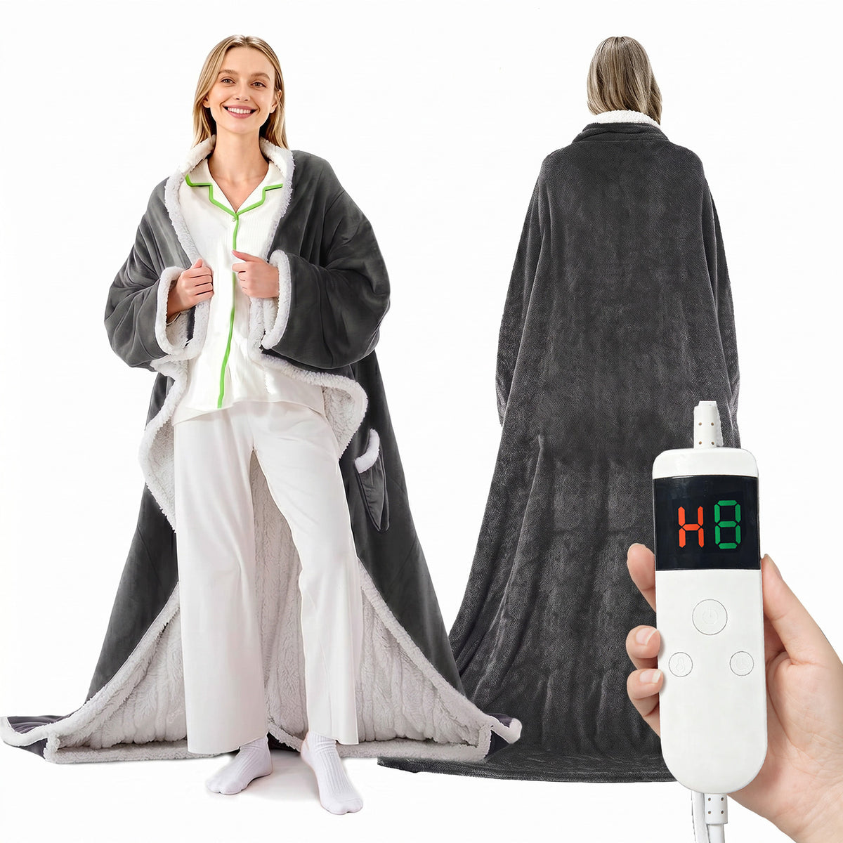 wearable heated blanket detail 1