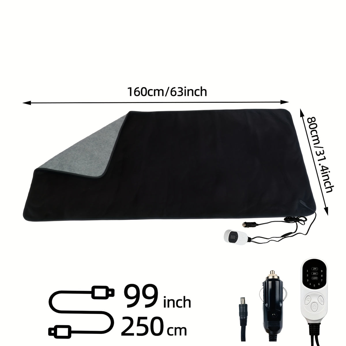 12V heated car blanket detail 2