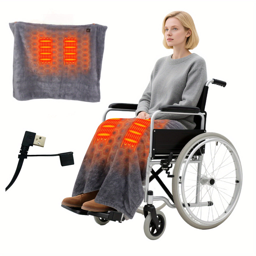 USB Heated Blanket | 3 Heat Levels For Wheelchair And Travel