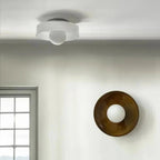 Flush Mount Ceiling Light | Nordic Glass Globe, Glass, Olive Yellow Or White