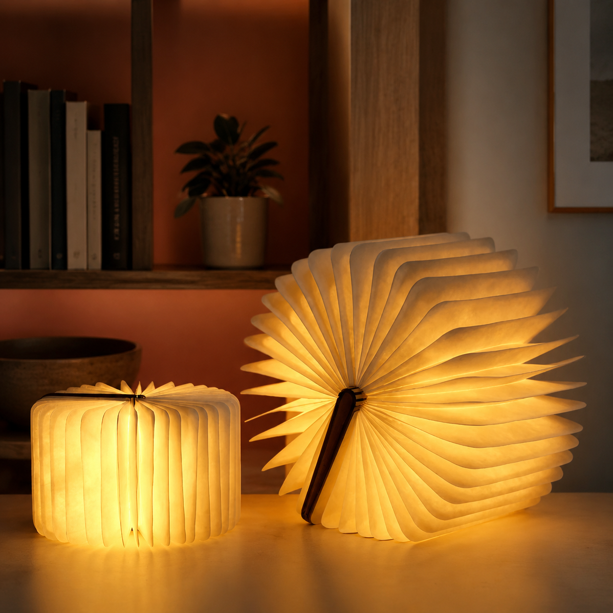 Foldable rechargeable book lamp product view 3