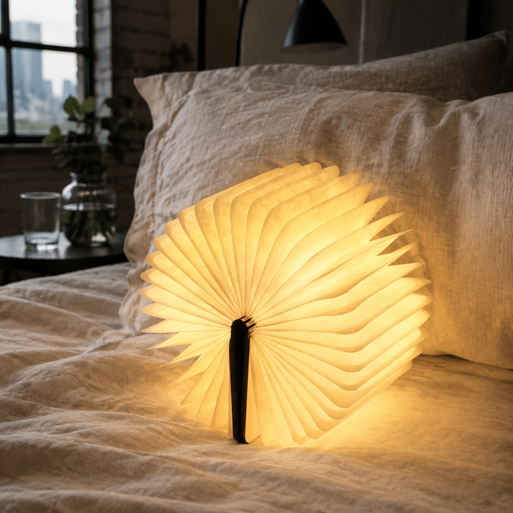 Foldable rechargeable book lamp product view 4