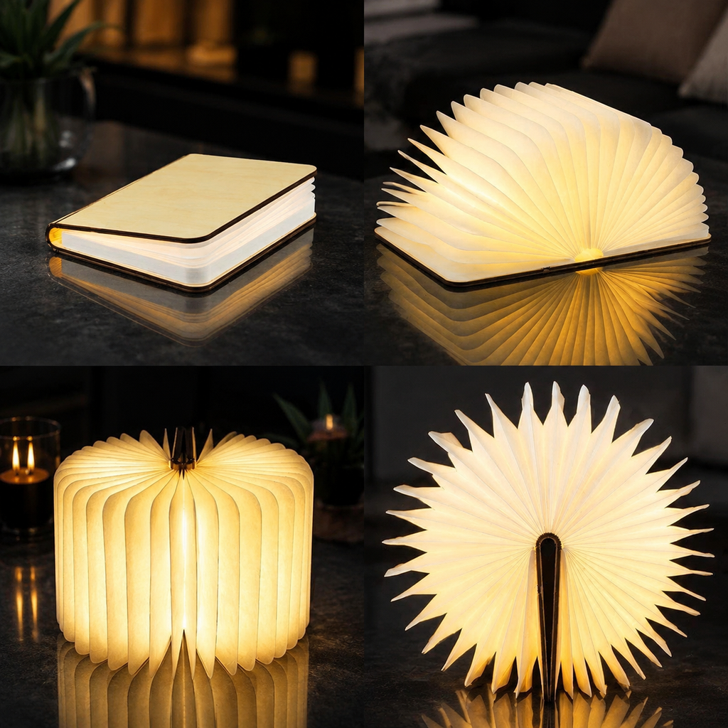 Foldable rechargeable book lamp product view 5