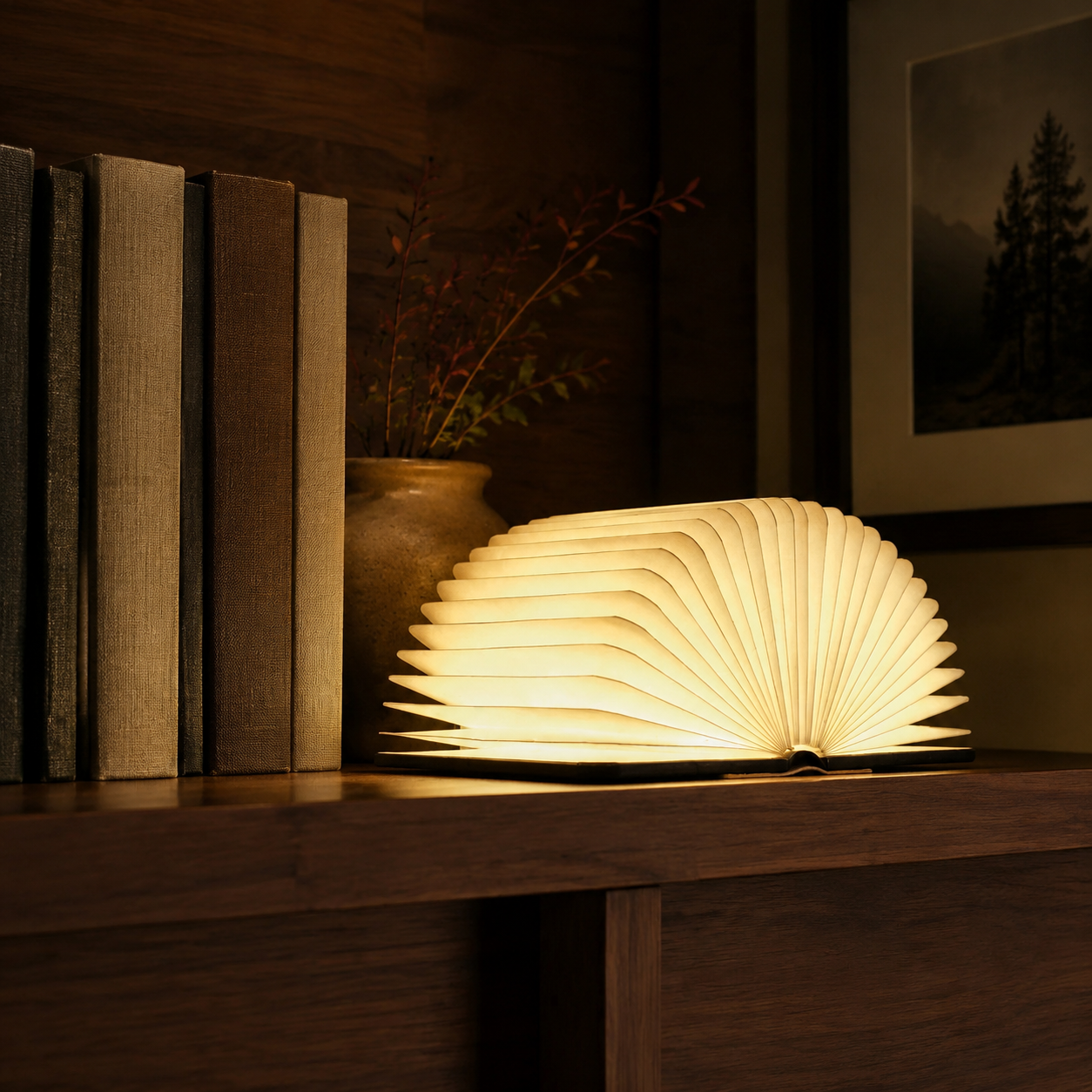 Foldable rechargeable book lamp product view 6