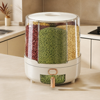 Food storage container rotating airtight feature view