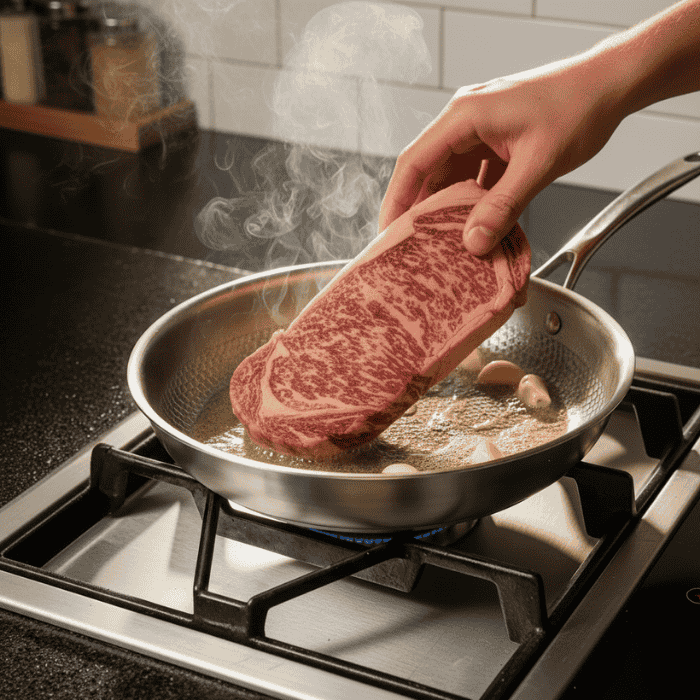Stainless Steel Frying Pan with coating-free cookware — product image 5