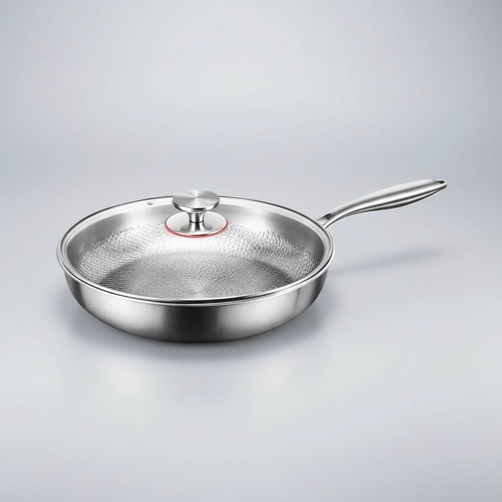 Frying Pan | Hammered Nonstick Surface, Titanium, Three Practical Sizes