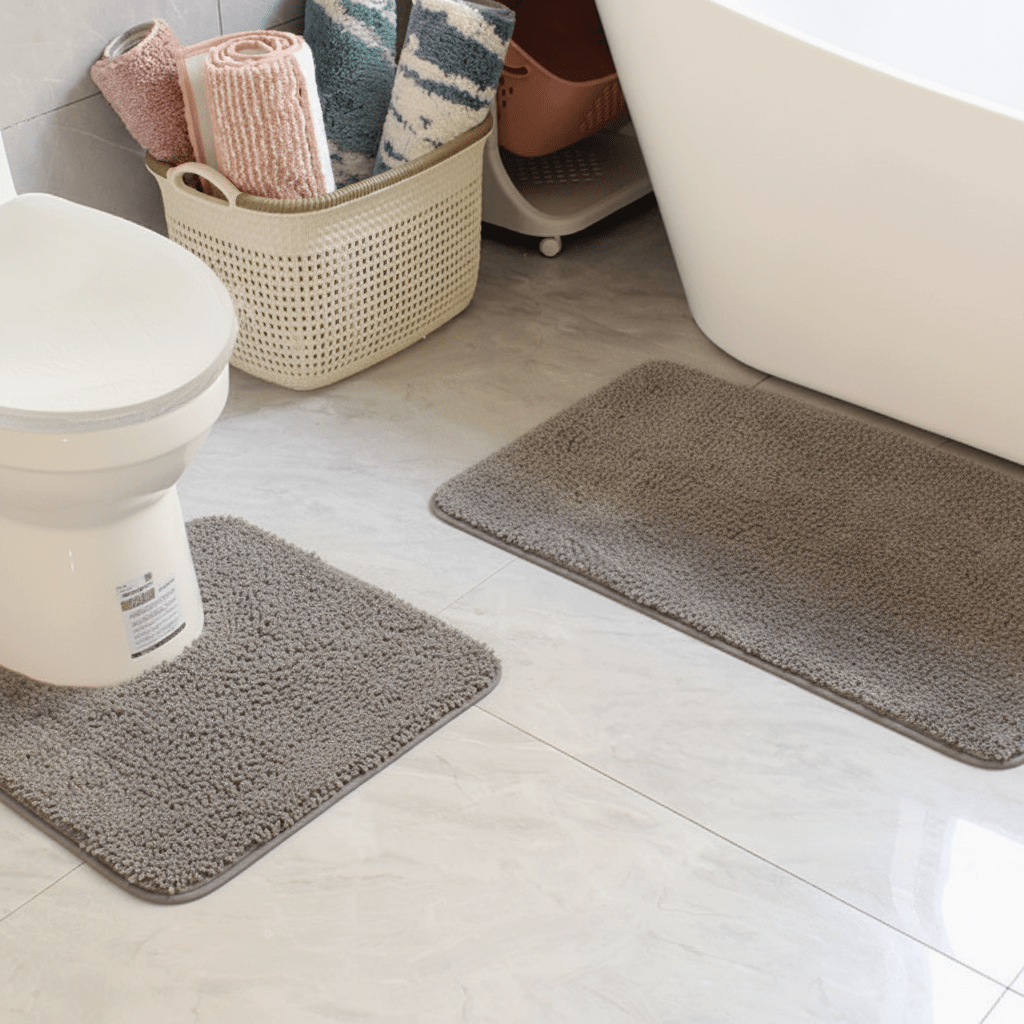 Microfiber Bath Mat | Plush Non-Slip Floor Rug - Bath Mat product view 6