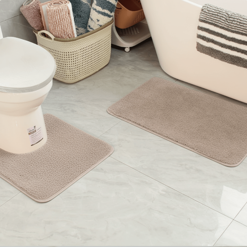 Microfiber Bath Mat | Plush Non-Slip Floor Rug - Bath Mat product view 4