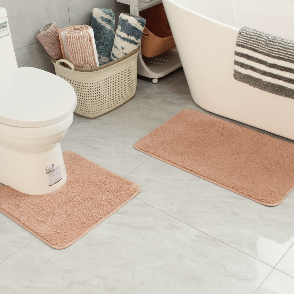 Microfiber Bath Mat | Plush Non-Slip Floor Rug - Bath Mat product view 5