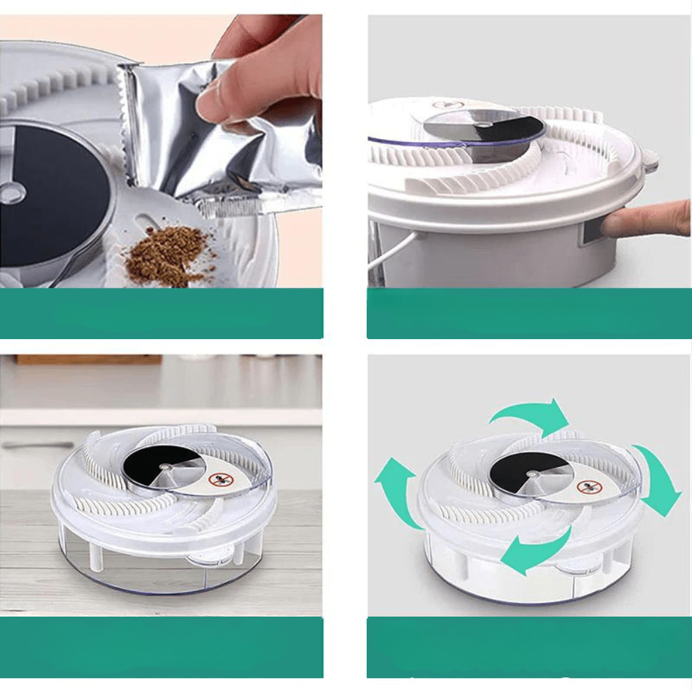 Indoor Insect Trap | Quiet USB Powered Design, ABS And Metal, White