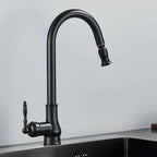 Kitchen Faucet | Pull Out Spray Head, Solid Brass, Antique Bronze Or Black