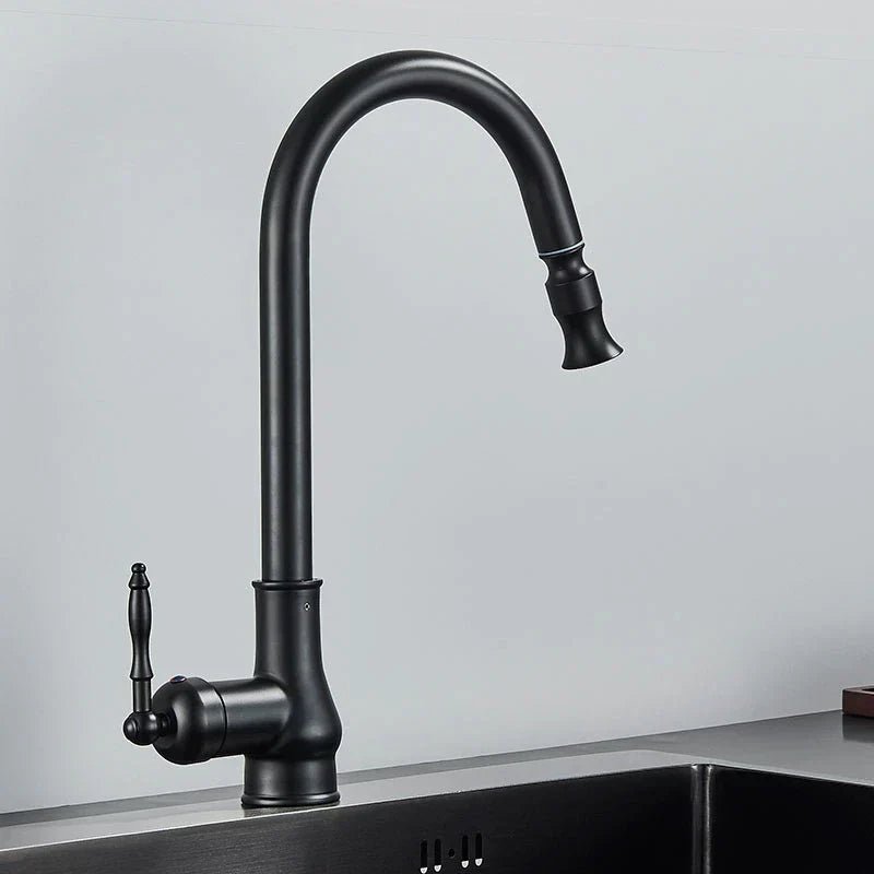 Kitchen Faucet | Pull Out Spray Head, Solid Brass, Antique Bronze Or Black