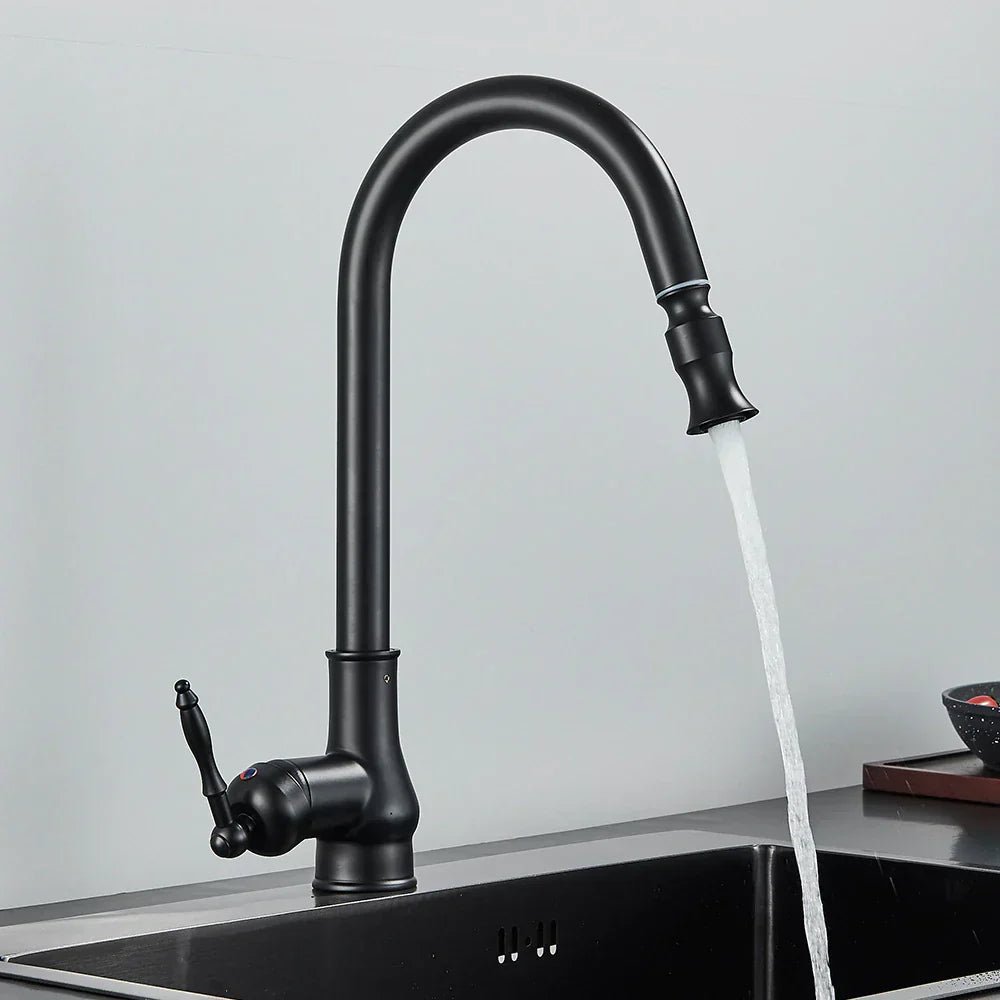 Kitchen Faucet | Pull Out Spray Head, Solid Brass, Antique Bronze Or Black