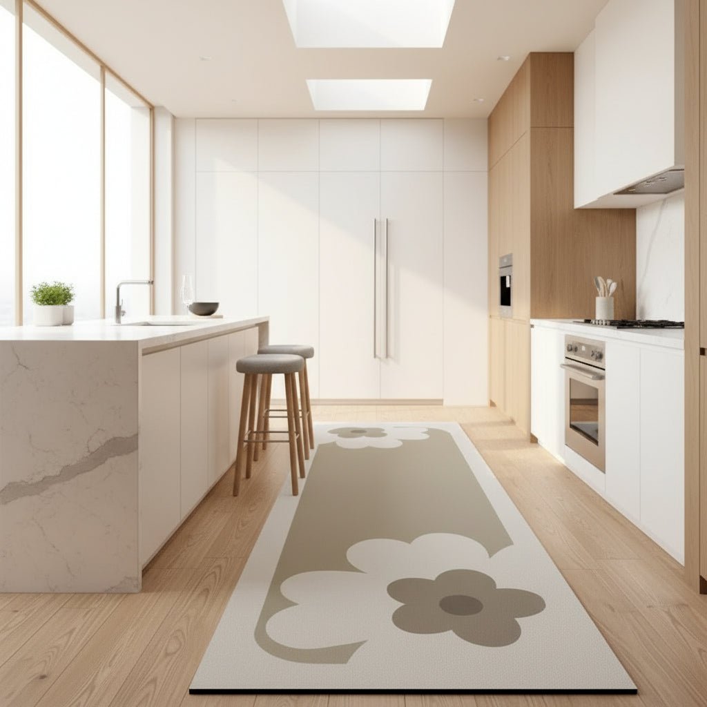Kitchen Mat | Absorbent Nonslip Short Pile, Fiber And Rubber, Four Patterns