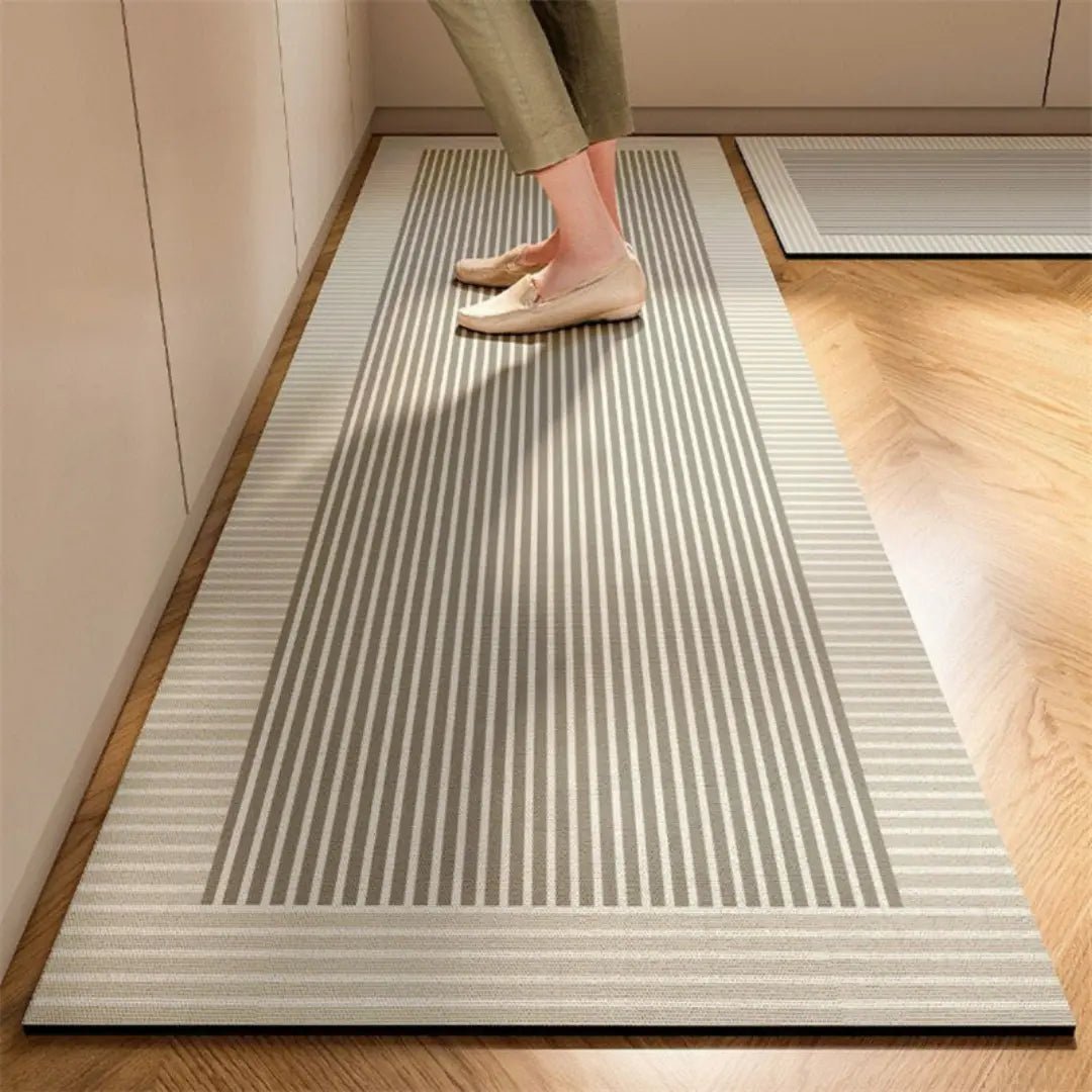 Kitchen Mat | Absorbent Nonslip Short Pile, Fiber And Rubber, Four Patterns