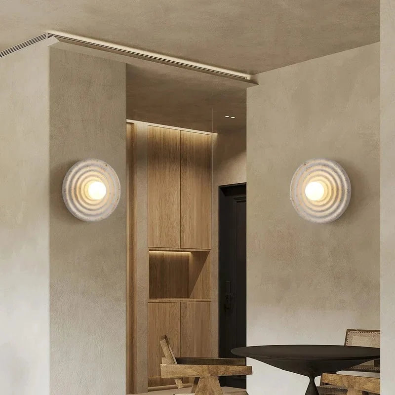 Ceramic LED Wall Light - Wabi-Sabi Textured Fixture - product image 3