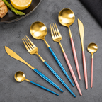 Luxury stainless steel flatware set, gallery view 5.
