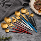 Luxury stainless steel flatware set, gallery view 6.
