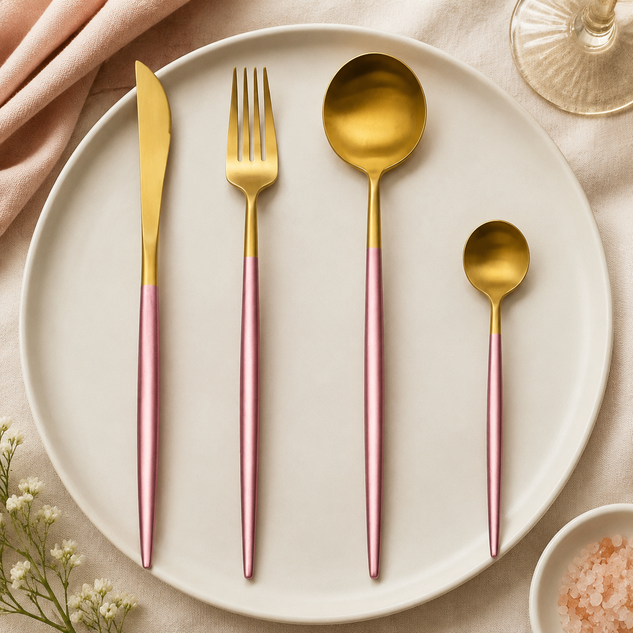 Luxury stainless steel flatware set, gallery view 19.