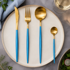 Luxury stainless steel flatware set, gallery view 21.